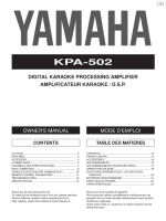 Yamaha KPA-502 - Owners Manual